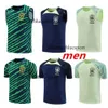 2023 Brasil VINI JR.Camisa de futebol Brasil Mangas Curtas Treino Terno 23/24 Nova Seleção Brasileira G.JESUS P.COUTINHO Uniforme de Futebol Moletom