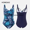 Maillots de bain pour femmes HOMGAO Blue Print Femmes One Piece Maillot de bain Sexy Plus Taille Push Up Maillot de bain Tummy Control BodyH2422088