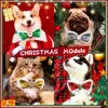 Одежда для собак, 30 шт., рождественские галстуки-бабочки с блестками, эластичная лента, маленький и средний воротник-бабочка для домашних животных, аксессуары для ухода за собаками