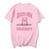 Men's T-Shirts Death Row Records Pink Dr Dre Tupac Men Women T-Shirt Hip Hop Fashion Short Sleeve Rapper Streetwear Tee-ShirtH24220