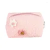 Cosmetic Bags Compact Flower Design Soft Bag Travel Toiletry Women Teens