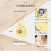 Pendants KALETINE Evil Eye Long Necklace 925 sterling silver Statement Hand Hamsa Necklace Boyfriend Gift Necklace Women Jewelry Choker