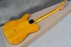 Factory Custom Shop Light Yellow Electric Guitar Vintage Tuners Maple Fretboard Black PickGuard Basswood Body Chrome Hårdvara