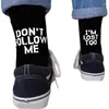 Men's Socks Funny Harajuku Humor Word Printed Creative Hip Hop Street Skateboard Unisex Happy