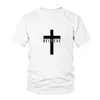 T-shirts pour hommes Mode Je crois en Dieu Croix Christian T-shirt d'impression 3D Casual Col rond Jésus T-shirts à manches courtes Tissu à séchage rapide