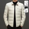 Costumes pour hommes mâle blanc canard doudoune 2024 automne hiver léger poids résistant au froid décontracté homme vêtements mode affaires beige hommes