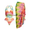 Women's Swimwear 2023 New 2PC Push Up Women Bikini Set Skirt Floral Printed Bikinis Strappy Bandage Brazilian Biquini Bathing SuitH2422017