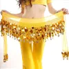 Scene Wear Women Belly Dance Hip Skirt Scirf Wrap Belt Glitter Sequins Tassel Halloween Performance Costume