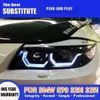 Feu de jour de style de voiture, feu avant pour BMW E90 320i 325i 318i, ensemble de phares LED 05-12, clignotants Streamer