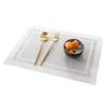 Tafelmatten 4/6-delige matset Antislip komkussen Wasbaar PVC Eetkamerplacemats Moderne huisdecoratieaccessoires