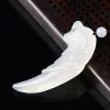 Necklaces Drop Shipping Natural Chalcedony Wolf Tooth Pendant Necklace Lucky Amulet Lovers Jewelry For Men And Women Gift