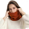 Szaliki solidne kaszmirowe pluszowe ciepłe pierścień zimowy szalik kobiety mężczyźni na drutach maska ​​pełna twarz snood szyja bufanda gęsty tłumik 2024