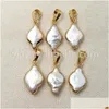 Pendanthalsband WT-P971 WKT Design Pearl Fashion Rhombus Shape With Gold Electropated High Quality Wholesale Drop Delivery Jewelr DHSFJ