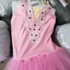 Abbigliamento da palcoscenico Costumi da balletto rosa Rossi per bambini Gonne per adulti Abiti da spettacolo per tutù per bambini