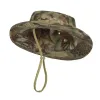 Bérets Camouflage militaire en plein air hommes femmes casquette de Protection solaire respirant tactique Boonie chapeau escalade Camping seau de pêche