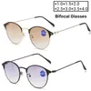 Lunettes de soleil mode ultralégères lunettes bifocales unisexe tendance anti-lumière bleue lecture hommes femmes vintage rond près de la presbytie lointaine