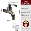 Bathroom Sink Faucets Anituqe Bronze Washing Machine Crane Decorative Outdoor Faucet Vintage Garden Bibcock Tap Wall Mounted Mop Faucet Brass WF