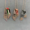 Hanger Kettingen Zinklegering Palestina Kufiya Vorm Sjaal Ketting Voor Mannen Vrouwen Sieraden Gift