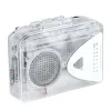 مشغل مشغل الكاسيت المحمول FM Radio Walkman Tape Player مبني في مكبرات صوت خارجية بحجم 3.5 مم إلى محول MP3