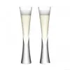 Vinglas 2 PCSSet Wedding Champagne Flutes Glitter Crystal Slim Midje Tips Bubble Sparkling Glass Aperitif Sherry Cup för Party D DH4AL