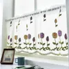 Curtain Short Curtain 1 Sheet Practical Soft Texture Polyester Decorative Flower Embroidered Window Sheer Household Supplies