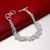 Charm Armbanden 925 Sterling Zilver Frosted Bead Druiven Armband Voor Vrouwen Bruiloft Verlovingsfeest Sieraden