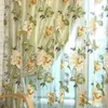 Cortina 1 pçs folhas pura cortina tule janela voile drape valance cortinas de tecido para sala estar quarto cozinha decoração casa