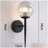 Wandlampen Moderne LED-Lampe für Wohnzimmer Schlafzimmer Nachttischleuchte Gangbeleuchtung Dekor Innendekoration Uhr Home-Appliance Drop Del Dh5NB