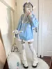 Kobiety z kapturem japońskie subkultura anime gwiazda Angel Wings Bluza Kobiet Autumn Loose Loss Cartoon Ogabersowany płaszcz kardan