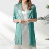 Scarves Women's Shawl Rayon Scarf Gold And Silver Silk Collar Dress Extra Large Formal Jackets For Women Evening Wear