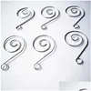 Chandelier Crystal 12Pcs/Lot Sier Spiral Hooks For Suncather Metal Parts Diy Glass Pendant Accessories Connecting And Hanging Drop De Dhsic