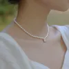 Pendentifs 925 en argent Sterling goutte d'eau carré naturel collier de perles clavicule chaîne mode luxe bijoux pour femmes pendentif accessoires