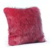 Housse de coussin en fausse fourrure, couleur bonbon, taie d'oreiller décorative pour canapé, voiture, maison