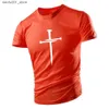 T-shirts pour hommes Summer O Col Top Outdoor Street Style 2D Dessin animé Punaise Imprimer Nouveau 2023 Hommes Confortable T-shirt à manches courtes Séchage rapide Q240220