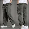 Calças masculinas calças de carga sweatpants solto em linha reta streetwear masculino harajuku moda calças casuais elástico trabalho entrega ap dhj6f