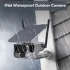 Dual Lens 180° Ultra Wide View Angle 4g Solar Camera Outdoor WIFI 4X Zoom Human Detection CCTV Security Waterproof