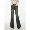 Women's Jeans American Vintage Denim Pants Street Apparel High Waist Slim Fit Harajuku Y2K Casual Versatile Flare Autumn