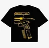 Męskie koszulki Y2K T Shirt Mens HARAJUKU HIP HOP in Glock We Trust Graphic Print Druku za okrągłą szyję Bawełniany Tshirt Gothic krótki rękaw TOPSH24220