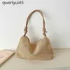 Shoulder Bags Woven Stiing Bag Womens Casual Soft Straw Soulder Bag Beac Ins Designer Luxury Bag Tote Bag Trend Sac A Mains FemmeH24220