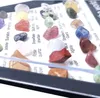 36 PCS/BOX Natural Healing Crystals Mineral Spelecens 불규칙한 방벽 돌 바위 수집 상자 어린이 연구 교육