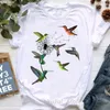 Women's T Shirts Colorful Dandelion Birds Print Shirt Girls Funny Tui Zealand Bird Tshirt Women Summer Fashion Tops Tee Femme