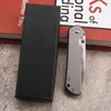 Nouveauté A0222 Couteau pliant haut de gamme D2 Satin Drop Point Blade CNC TC4 Poignée en alliage de titane Roulement à billes EDC Couteaux de poche