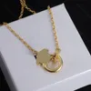Collier pendentif coeur de mode pour femmes de luxe chaîne en or colliers femmes bijoux de créateur classique ancre bijoux dames cadeaux de mariage Valentine -3