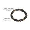 Braccialetti Striscia trasformata a mano Bracciale ebano Bracciale per vecchia trama convessa concava concava martellata Black Gioielli in legno Black Uomini Donne Individuo