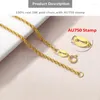 Цепочки из настоящего золота 18 карат, витая веревка, ожерелье для женщин, чистый AU750, простые модные ювелирные изделия, универсальные стили