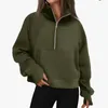 New Women Autumn Winter Solid Colors Loose Jacket Zippered Long Sleeved Hoodie Short Coat Pullover