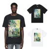 T-shirt de créateur pour hommes avec imprimé graffiti, style décontracté et haut de gamme, coupe ample, couple britannique, tendance T-shirt à manches courtes