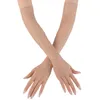 Fünf-Finger-Handschuhe für Damen, glitzerndes Kristallgeflecht, lang, für Tänzer, Sänger, Nachtclub, Tanz, Bühnenshow, Zubehör, luxuriöser Stretch-Strass-Handschuh