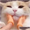 Gato brinquedos pequenas mãos para gatos adereços sile engraçado mini criativo dedo fidget pequena mão tease animais de estimação jogo brinquedo entrega entrega dhxgz