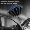 À prova de vento 16 osso totalmente automático dobrável guarda-chuva reverso carro de negócios à prova de chuva grande vinil proteção solar guarda-chuvas 240219